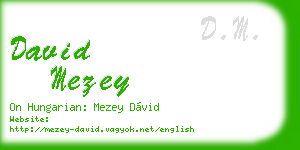david mezey business card